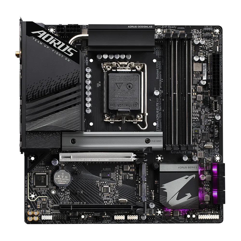 Gigabyte Z790M AORUS Elite AX DDR5 Motherboard For Intel 12th | 13th | 14th Gen view 5